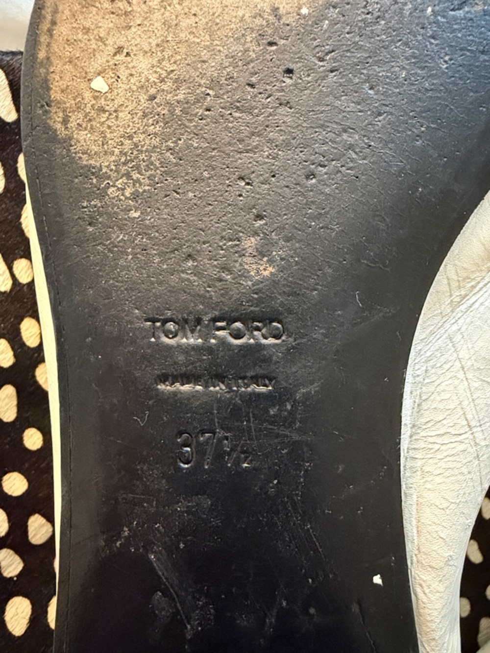 Tom Ford White Leather Chain-Detail Loafers - Picture 2 of 10